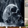 Gothic Sugar Skull Skeleton 3D Shower Curtain For A Spooky Bathroom Decor