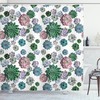 Graceful Succulent Plants Garden Print Shower Curtain For A Relaxing Bath