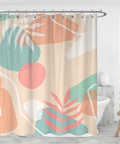 Graduation Or Father'S Day Gift: Shower Curtain With Abstract Shapes Design