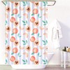 Graduation and Christmas Peach Shower Curtain with Modern Fabric