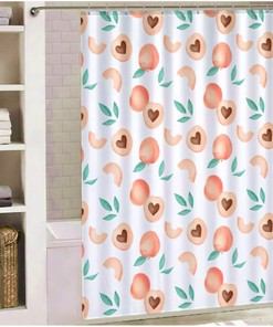 Graduation and Christmas Peach Shower Curtain with Modern Fabric