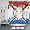 Graffiti Art Print Baseball Sports Shower Curtain- Creative Boys Bathroom Decor