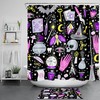 Graffiti Gothic Skull Witch Shower Curtain - Edgy Bathroom Decor