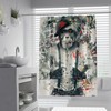 Graffiti Monkey Shower Curtain - Fashionable Black Bathroom Curtain With Unique Design