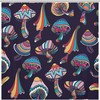 Graffiti Mushroom Shower Curtain, Psychedelic Bathroom Decor