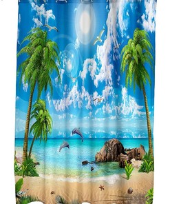 Graffiti Owl Shower Curtain Dark Blue Fabric Bathroom Curtain Waterproof Bath Decor