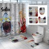 Graffiti Shark Shower Curtain, Urban Art Bathroom Decor