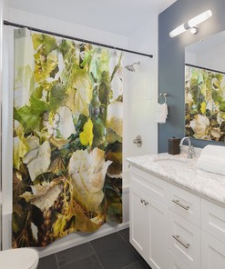 Grapevine Floral Shower Curtain Home Decor Bathroom Accessory With Botanical Design 
