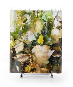 Grapevine Floral Shower Curtain Home Decor Bathroom Accessory With Botanical Design