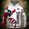 Graphic Balls Houston Texans Hoodie 3D All Over Print Zip Hoodie Pullover Gift For Fans
