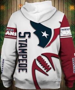 Graphic Balls Houston Texans Hoodie 3D All Over Print Zip Hoodie Pullover Gift For Fans