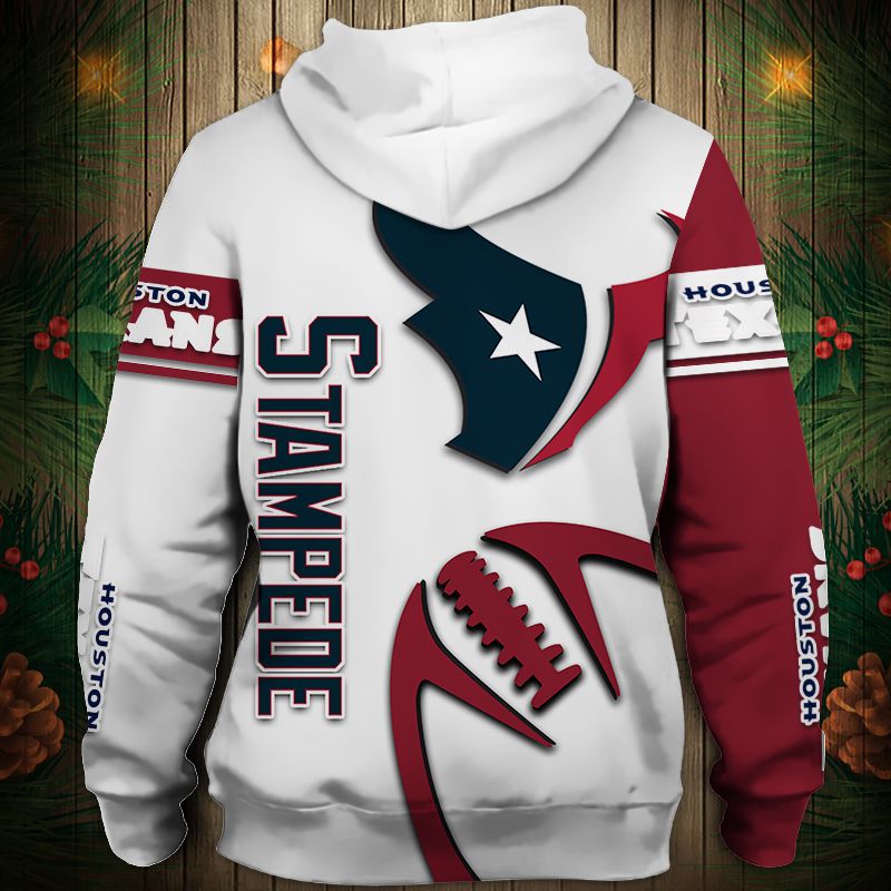 Graphic Balls Houston Texans Hoodie 3D All Over Print Zip Hoodie Pullover Gift For Fans