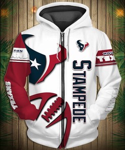 Graphic Balls Houston Texans Hoodie 3D All Over Print Zip Hoodie Pullover Gift For Fans