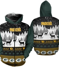 Graphic Balls Zip Hoodie Pullover All Over Print 3D For Fans Of Green Bay Packers