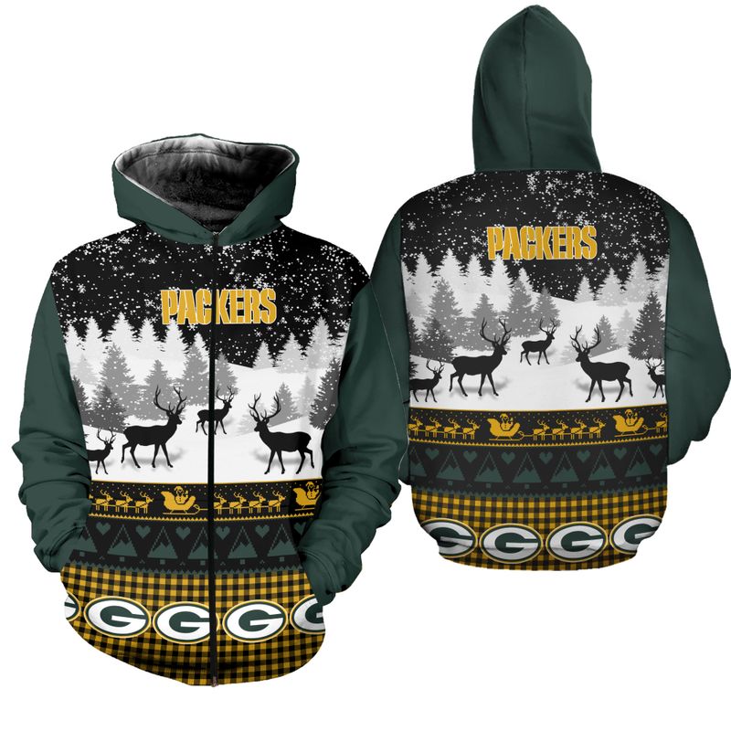 Graphic Balls Zip Hoodie Pullover All Over Print 3D For Fans Of Green Bay Packers