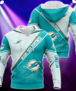 Graphic Sport Printing 3D Hoodie For Fans Of Miami Dolphins With Miami Dolphins Theme
