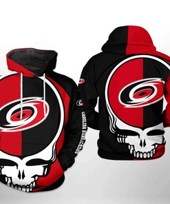 Grateful Dead 3D All Over Print Hoodie - Carolina Hurricanes Nhl Fans Zip-Up Option