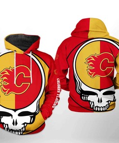 Grateful Dead 3D All Over Print Hoodie With Zip Up Option - Calgary Flames Nhl