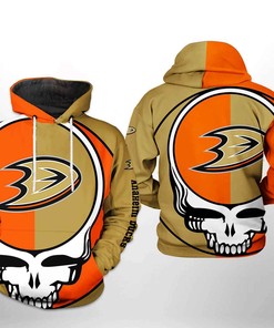 Grateful Dead 3D All Over Print Zip Up Hoodie - Anaheim Ducks Nhl Edition
