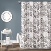 Gray Botanical Garden Fabric Shower Curtain for a Serene Bathroom Decor