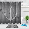 Gray Elephant Balancing Ball Waterproof Shower Curtain Cute Animal Bathroom Decoration 