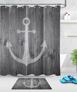 Gray Elephant Balancing Ball Waterproof Shower Curtain Cute Animal Bathroom Decoration 