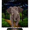 Gray Elk Deer Head Painting Shower Curtain Wildlife Bathroom Decoration With Animal Print Gifts