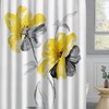 Gray Floral Farmhouse Shower Curtain, Elegant Bathroom Decor 