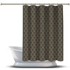 Gray Geometric Flowers Feather Bathroom Shower Curtain For Modern Bathroom 