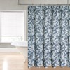 Gray Palermo Paisley Fabric Shower Curtain With Floral Scroll