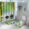 Green Bamboo Leaves Shower Curtain