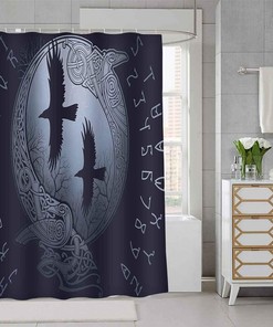 Green Bamboo Leaves Shower Curtain - Nature Print for Home Bathroom Decor