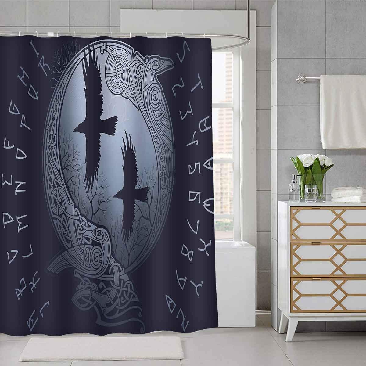 Green Bamboo Leaves Shower Curtain - Nature Print for Home Bathroom Decor