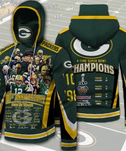 Green Bay Packers 3D All Over Print Hoodie For Fans - 4 Times Super Bowl Champions
