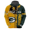 Green Bay Packers 3D All Over Print Zip Hoodie For Nfl Fans With Custom Design