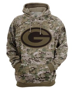 Green Bay Packers Camo All Over Print 3D Hoodie For Fans