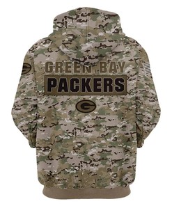Green Bay Packers Camo All Over Print 3D Hoodie For Fans 