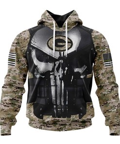 Green Bay Packers Camo Hoodie With Custom Name & Number, Perfect Gift For Fans