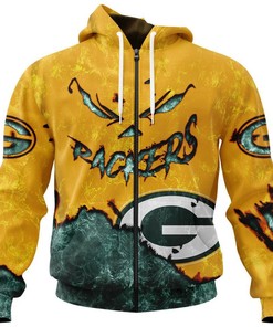 Green Bay Packers Hoodie All Over Print 3D Devil Eyes Gift For Fans