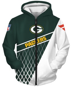 Green Bay Packers Zip Hoodie Gift For Fans With All Over Print