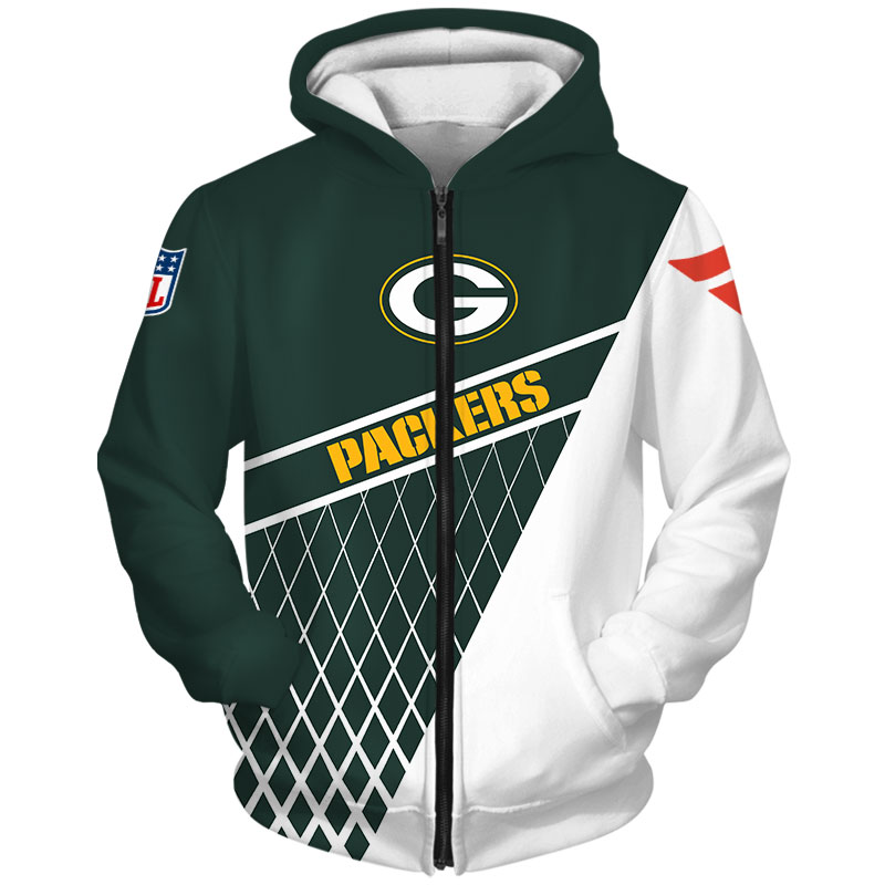 Green Bay Packers Zip Hoodie Gift For Fans With All Over Print