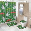 Green Chinoiserie Style Monkey Print Shower Curtain, Perfect for Your Relaxing Shower Time