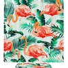 Green Flamingo Watercolor Shower Curtain 