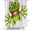 Green Frog Shower Curtain for Bathroom Decor 