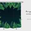 Green Leaves Boho Shower Curtain Botanical Bathroom Decoration With Adjustable Shower Curtains 