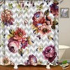 Green Leaves Floral Waterproof Custom Shower Curtain For Your Home
