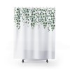 Green Leaves Shower Curtain - Boho Bathroom Decor with Plants and Botanical Print 