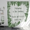 Green Leaves Shower Curtain, Plant Bathroom Decor for a Fresh and Clean Look