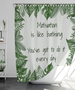 Green Leaves Shower Curtain, Plant Bathroom Decor for a Fresh and Clean Look