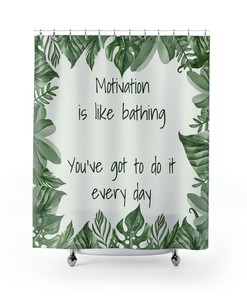 Green Leaves Shower Curtain, Plant Bathroom Decor for a Fresh and Clean Look